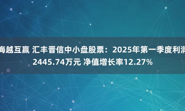 海越互赢 汇丰晋信中小盘股票：2025年第一季度利润2445.74万元 净值增长率12.27%